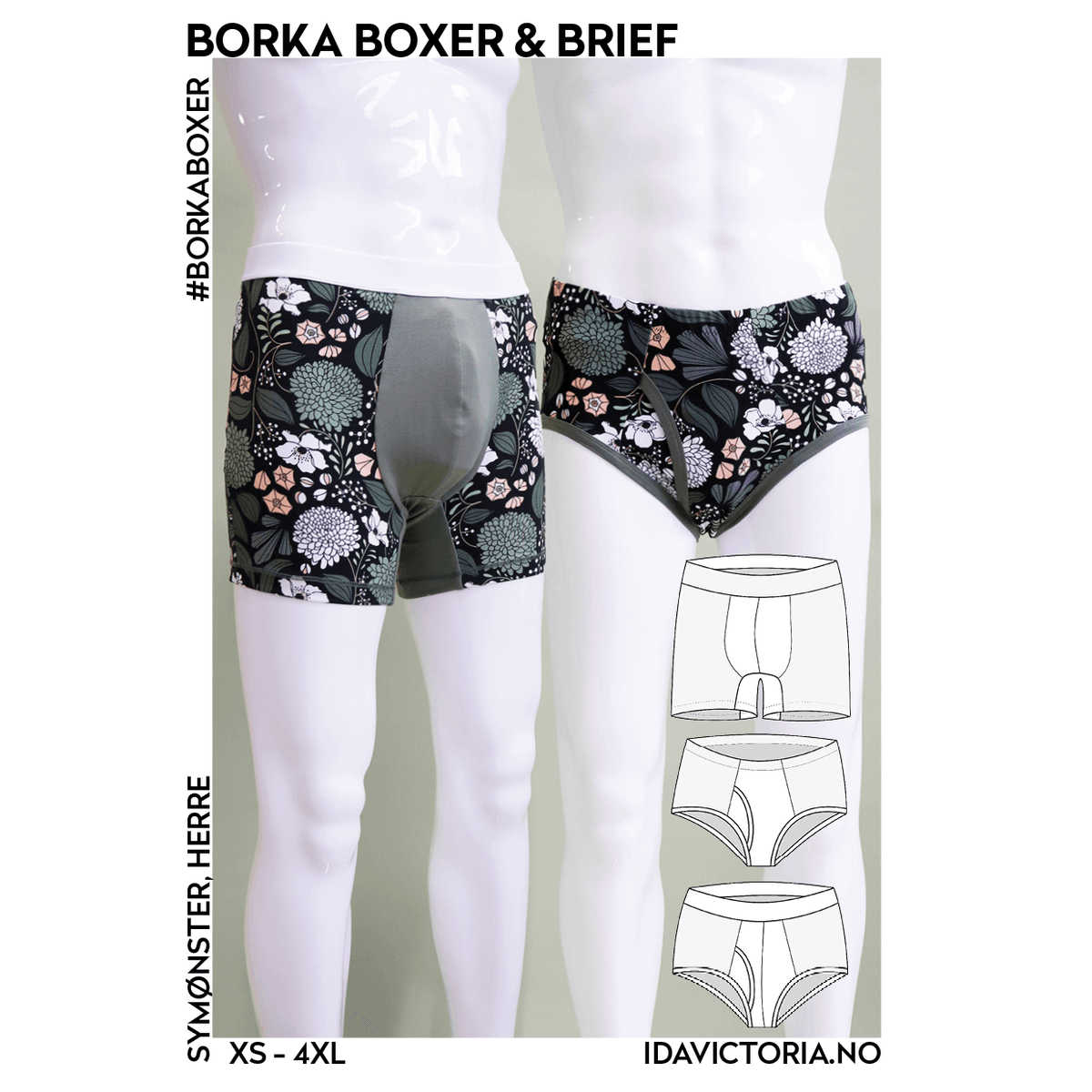 Ida Victoria, Borka Boxer & Brief Herre (XS-4XL)