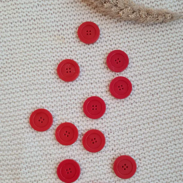 Hovedbilde Knappi 15mm, Kavli-rød