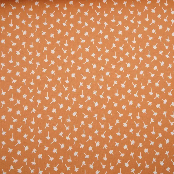 Hovedbilde Økologisk bomulljersey, retro mini blomster