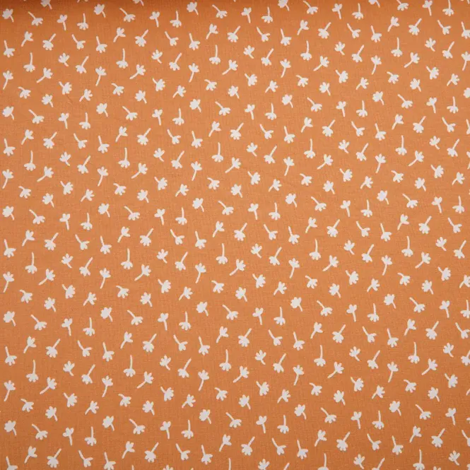 Hovedbilde Økologisk bomulljersey, retro mini blomster