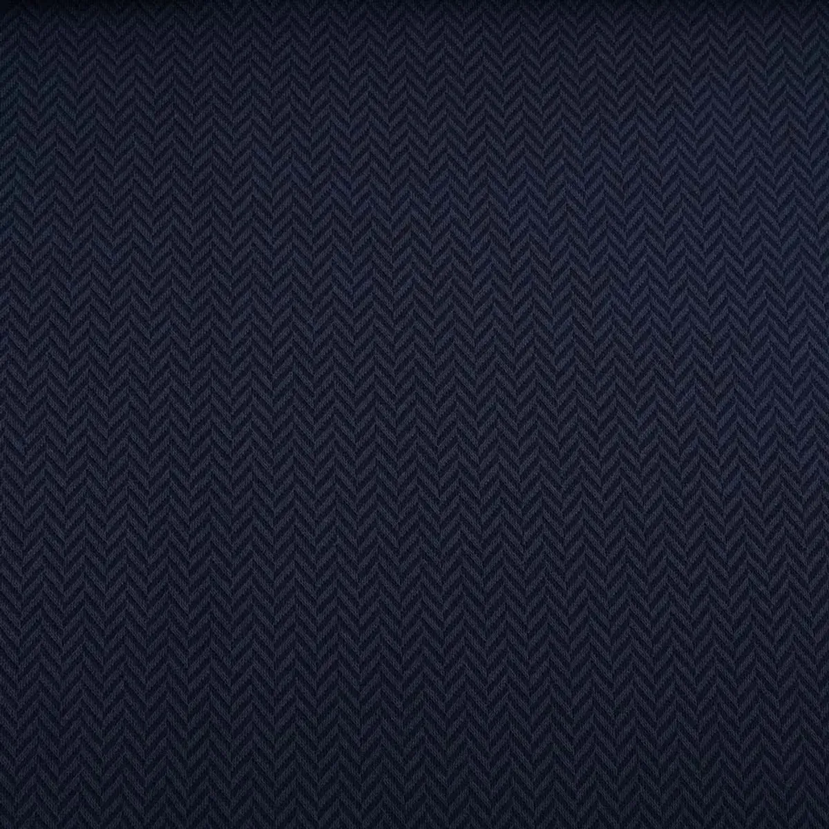 Økologisk bomullsjacquard, herringbone mørk blå