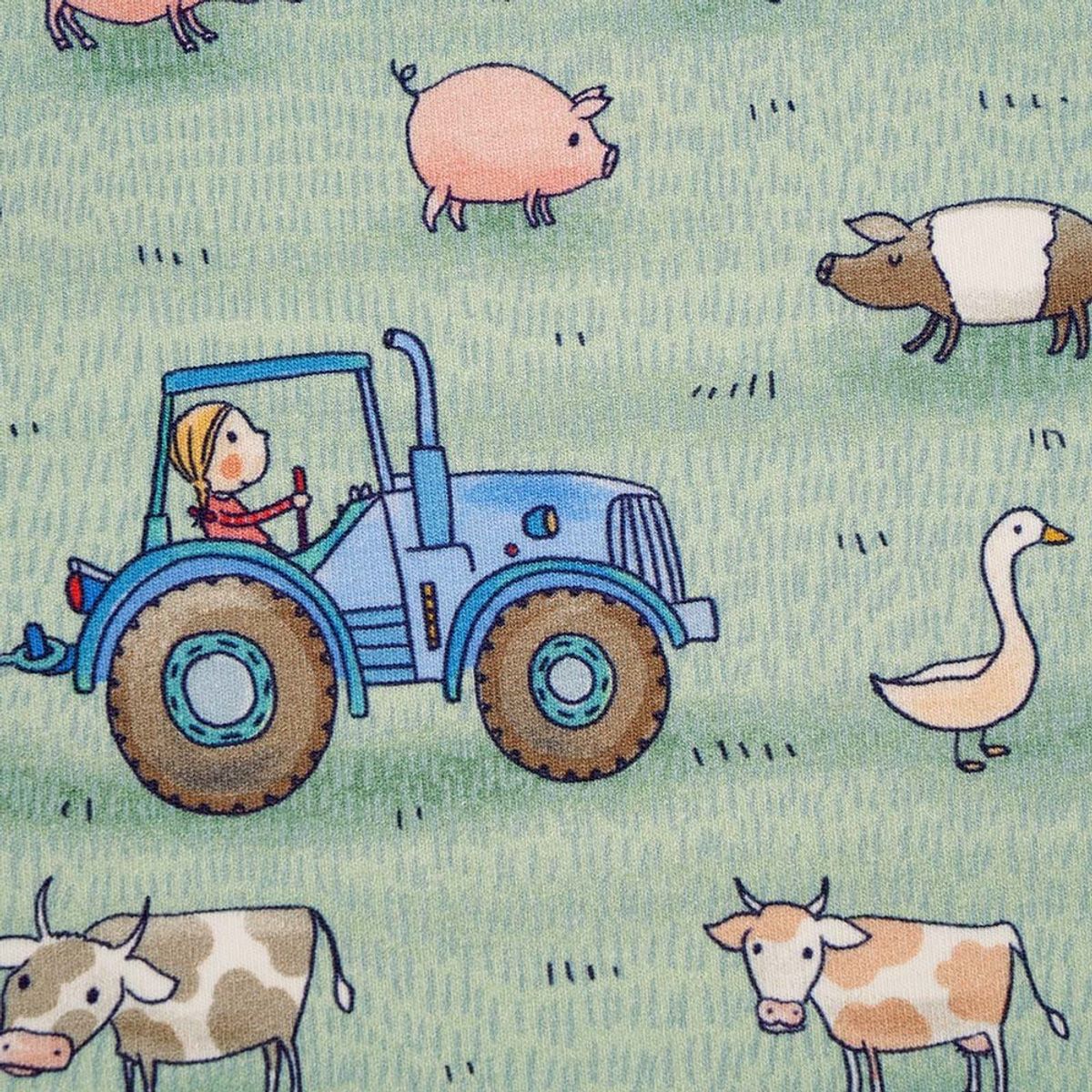 Økologisk bomulljersey, gårdstunet grønn