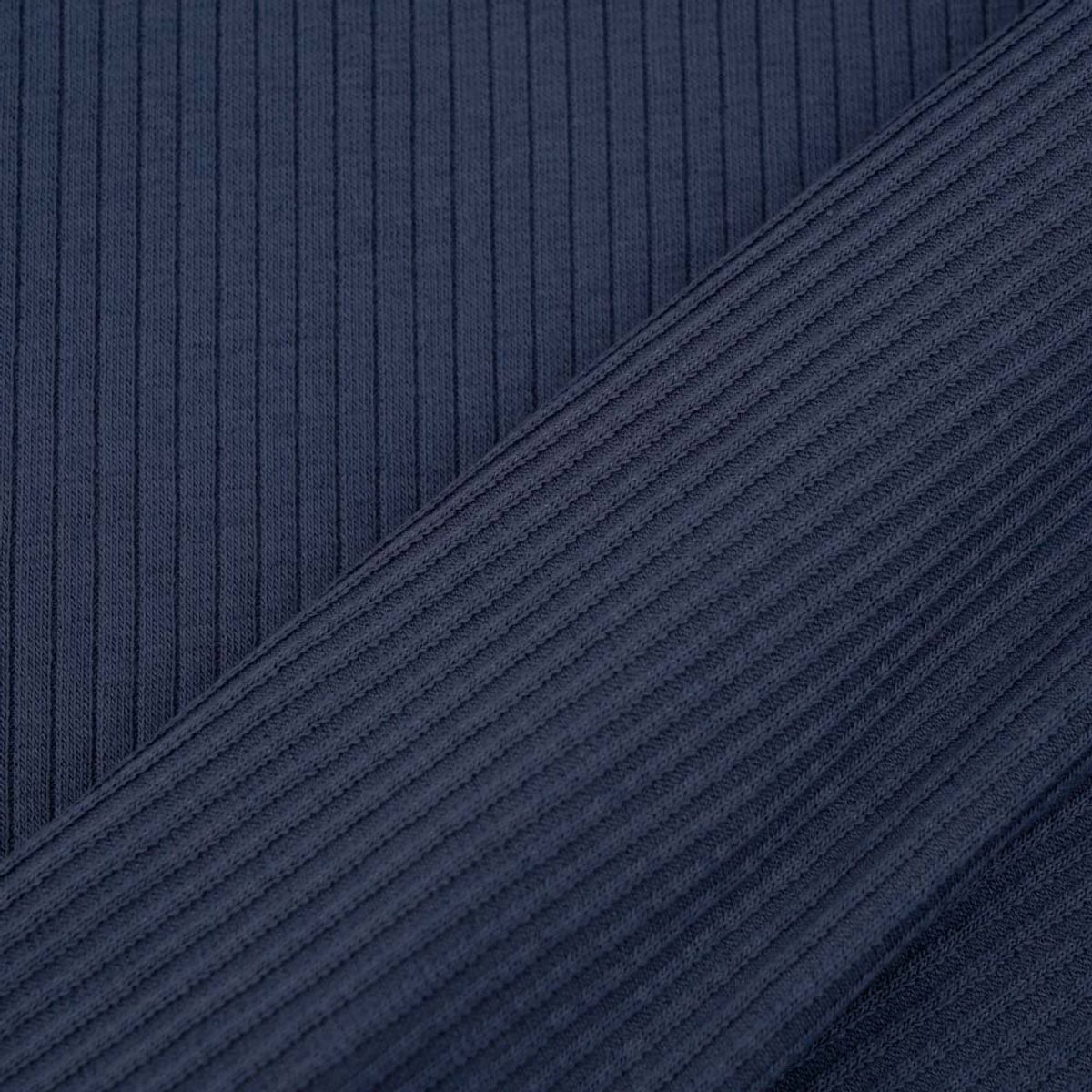 Økologisk ribbstrikk, china blue