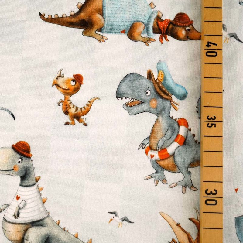 Økologisk bomulljersey, kaptein dinosaur